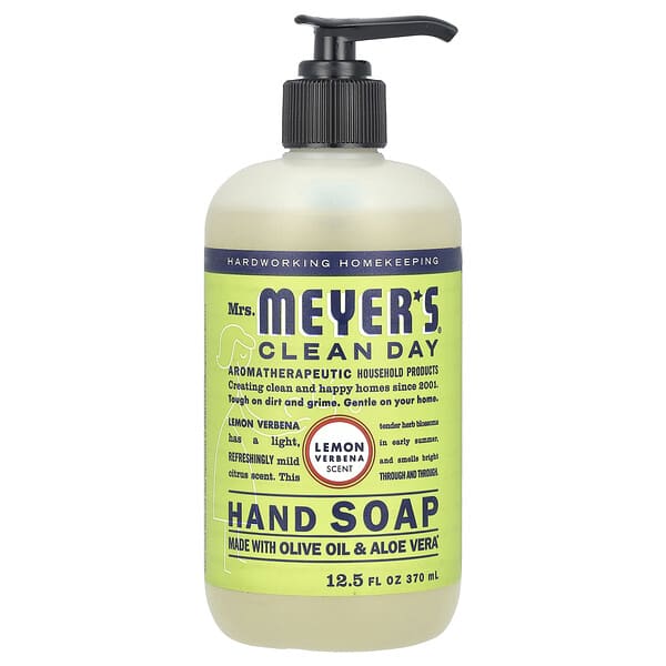 Mrs. Meyers Clean Day, 핸드솝, 레몬 버베나, 370ml(12.5fl oz)