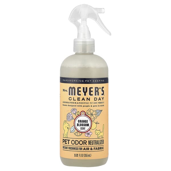 Mrs. Meyers Clean Day, Neutralisant d'odeurs pour animaux, Fleur d'oranger, 355 ml
