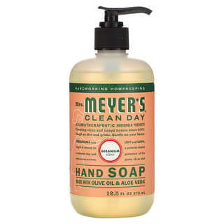 Mrs. Meyers Clean Day, Jabón para manos, Aroma a geranio, 370 ml (12,5 oz. Líq.)