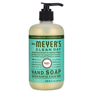 Mrs. Meyers Clean Day, Sabonete para as Mãos Líquido, Aroma Manjericão, 370 ml
