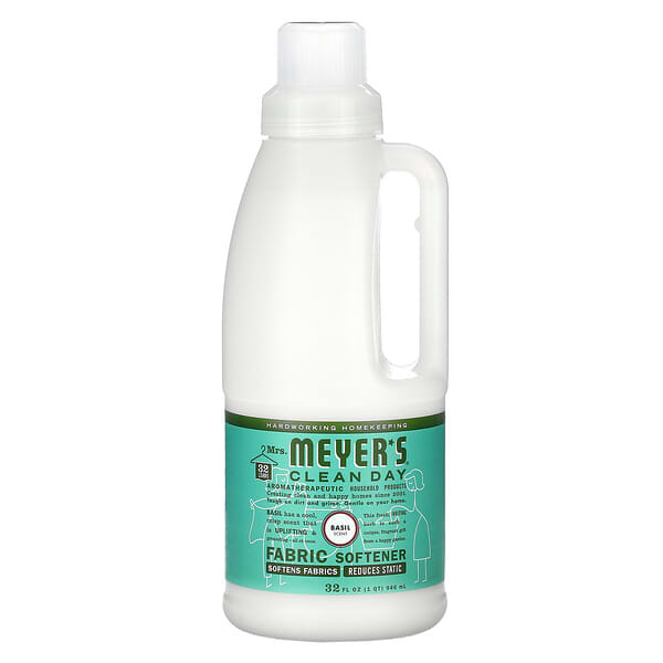 Mrs. Meyers Clean Day, Fabric Softener, Basil, 32 fl oz (946 ml)