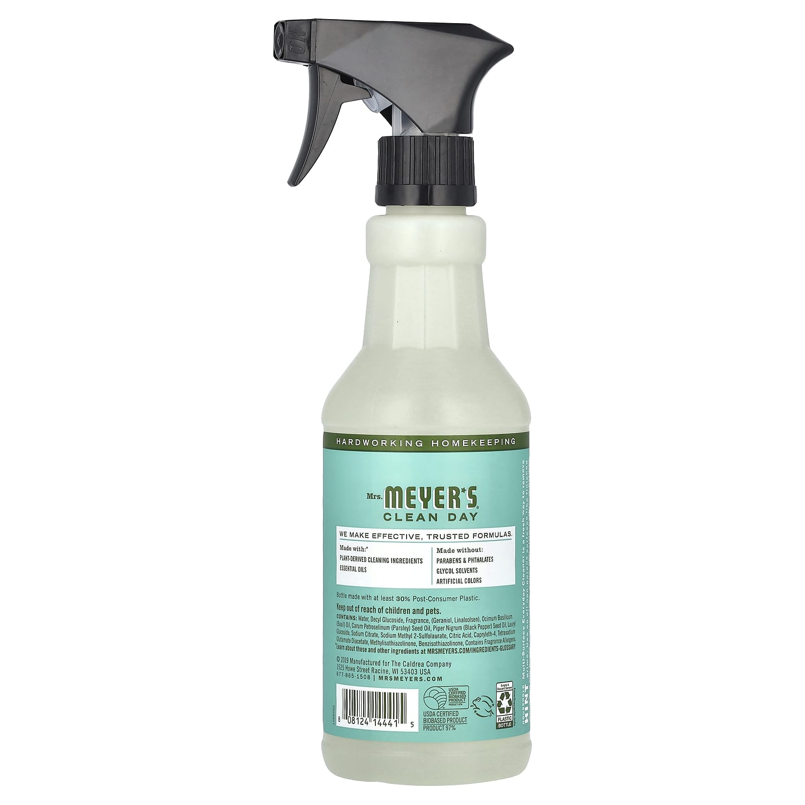 Mrs. Meyers Clean Day, MultiSurface Everyday Cleaner, Basil Scent, 16