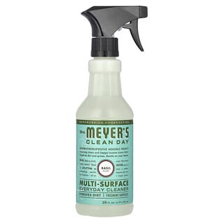 Mrs. Meyers Clean Day‏, חומר ניקוי לשימוש יומי למגוון רחב של משטחים, בניחוח בזיליקום, 473 מ"ל (16 אונקיות נוזל)