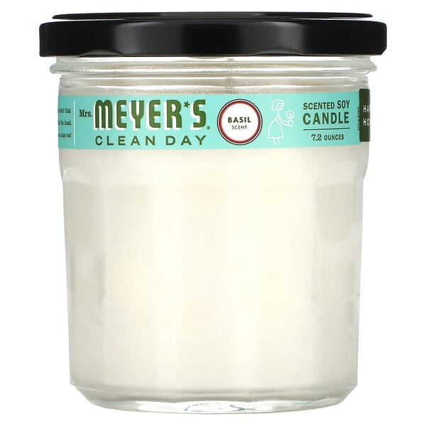 Mrs. Meyers Clean Day, Vela de soja perfumada, esencia de albahaca, 7.2 oz