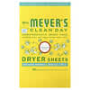 Mrs. Meyers Clean Day, Lingettes assouplissantes, Chèvrefeuille, 80 lingettes