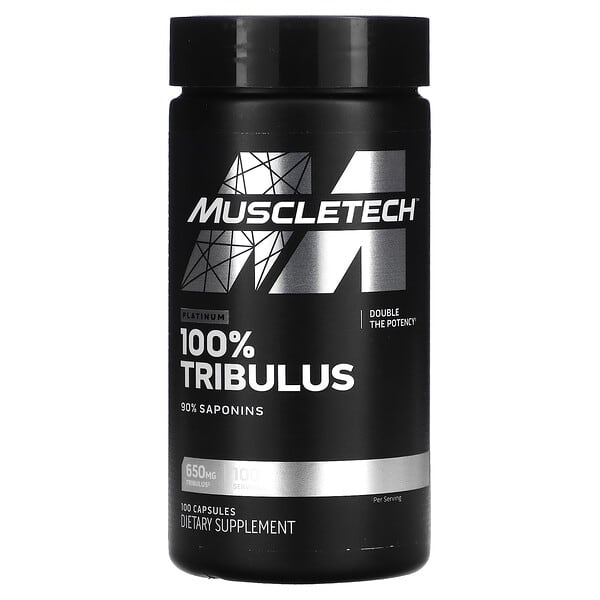 Muscletech, プラチナ100％Tribulus（丈夫な体のために）、650mg、100粒