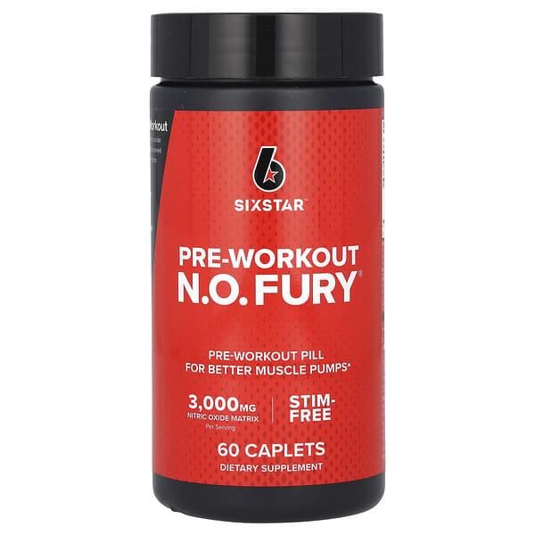 Pre-Workout N.O. FURY, 60 Caplets