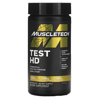 MuscleTech, Test HD, Potente amplificador de testosterona`` 90 comprimidos