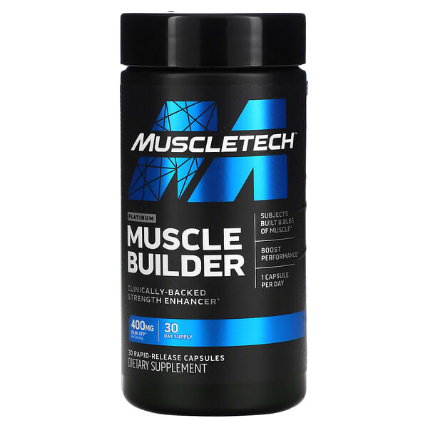 Muscletech, プロシリーズ、Muscle Builder（マッスルビルダー）、速放性カプセル30粒