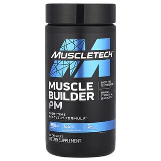 MuscleTech, Muscle Builder PM, Nighttime Recovery Formula, 90 Capsules