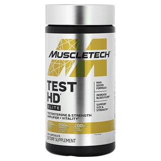 MuscleTech, Test HD, Élite, 120 capsules