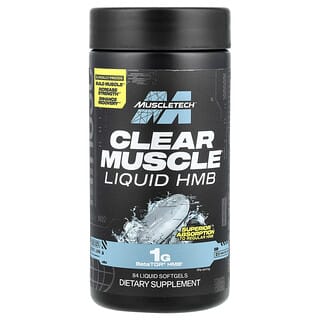 MuscleTech, Clear Muscle, Ácido libre de HMB, 84 cápsulas blandas con contenido líquido
