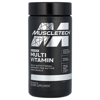 MuscleTech, Multivitamin, Suplemento multivitamínico platino, 90 comprimidos