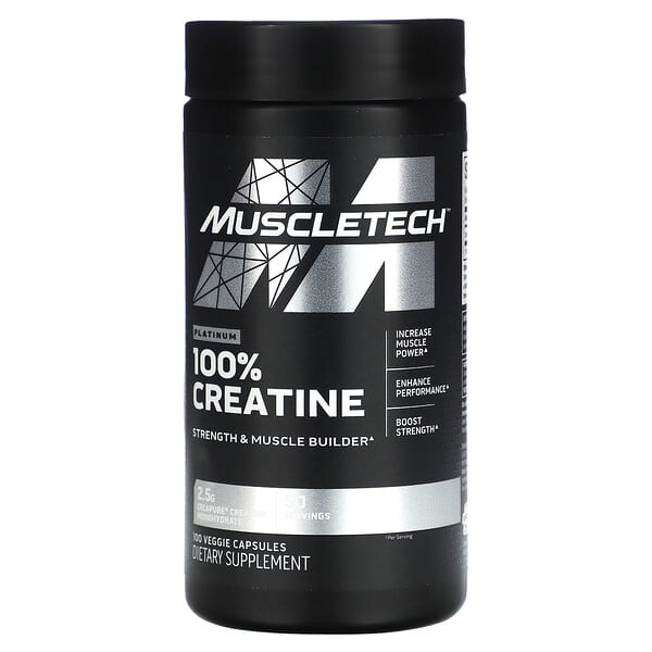 MuscleTech, 鉑金系列全肌酸，2.5 克，100 粒素食膠囊（每粒膠囊 1.25 克）