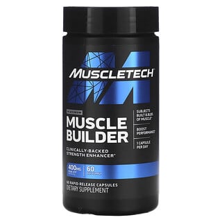 MuscleTech, Platinum Muscle Builder, 60 капсул с быстрым высвобождением