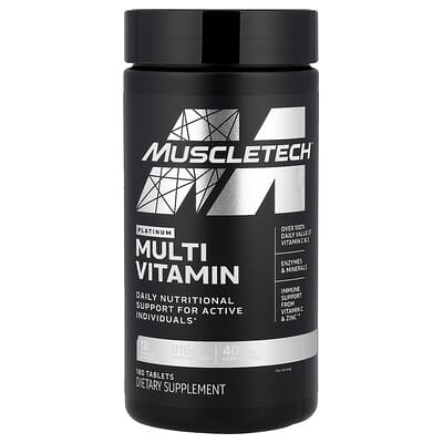 MuscleTech, Platinum Multivitamin, 180 Tablets