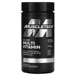 MuscleTech, Platino, Suplemento multivitamínico, 180 comprimidos
