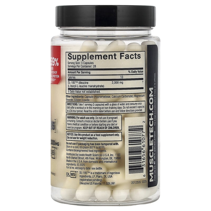 Muscle Peptide 185, 84 Cápsulas (666 mg por Cápsula)