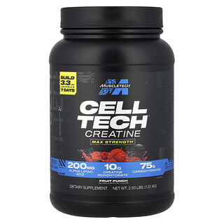 MuscleTech（マッスルテック）, パフォーマンスシリーズ、CELL-TECH（セルテック）、優れたクレアチン成分、フルーツポンチ、1.36kg（3.00ポンド）