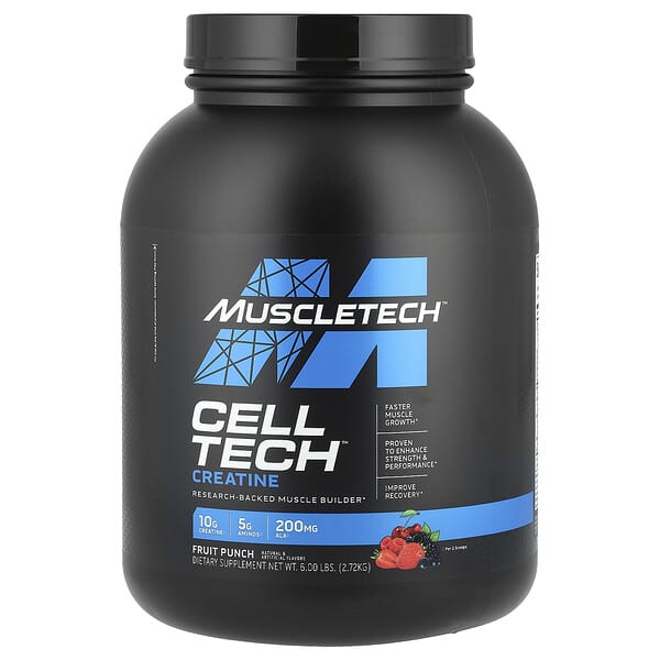 MuscleTech, 性能系列，CELL-TECH，特強肌酸配方，綜合水果汁味，6.00 磅（2.72 千克）