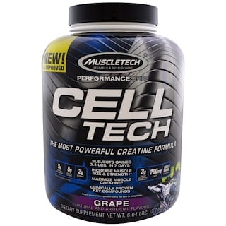 MuscleTech, Performance Series, CELL-TECH, The Most Powerful Creatine Formula, Grape, 6.04 lbs (2.74 kg)