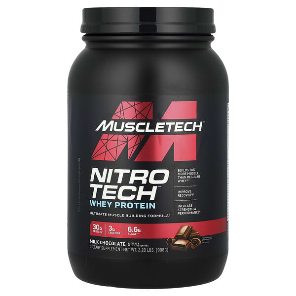 MuscleTech, Nitro-Tech™ Whey Protein, Milk Chocolate, 2.2 lbs (998 g)