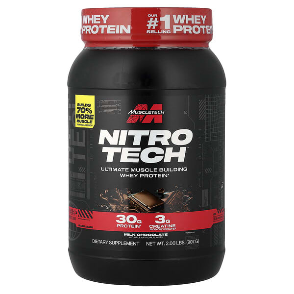 MuscleTech, Nitro-Tech™ Whey Protein, Milk Chocolate, 2.2 lbs (998 g)