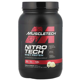 MuscleTech, Nitro-Tech™ Whey Protein, Vanilla Cream, 2.21 lbs (1 kg)