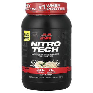 MuscleTech, Nitro-Tech ™ Whey Protein, ванильный крем, 1 кг (2,21 фунта)