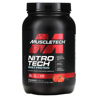 MuscleTech, Nitro-Tech, Whey Protein, Strawberry, 2.2 lbs (998 g)