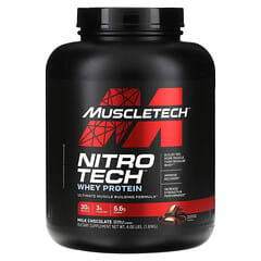 MuscleTech, Nitro-Tech（ニトロテック）、ホエイペプチド＆アイソレートプライマリーソース、ミルクチョコレート、1.81㎏（4ポンド）