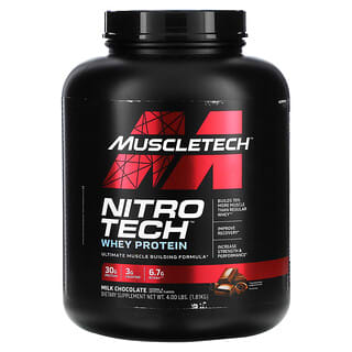 MuscleTech, NitroTech, сывороточные пептиды, вкус молочного шоколада, 1,81 кг (4 фунта)
