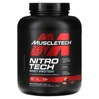MuscleTech, NitroTech, сывороточные пептиды, вкус молочного шоколада, 1,81 кг (4 фунта)