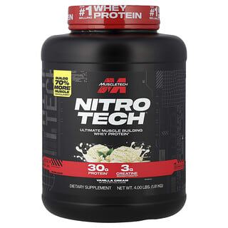 MuscleTech, Nitro-Tech™ protein sirutke, krema od vanilije, 1,81 kg