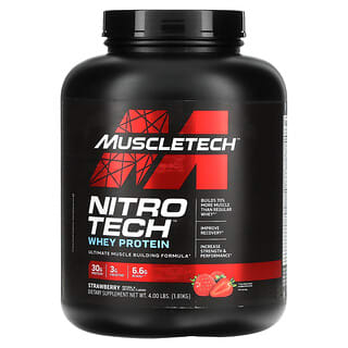 MuscleTech, Nitro Tech, Whey Protein, Strawberry, 4 lbs (1.81 kg)