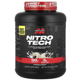 MuscleTech, Nitro-Tech™, сывороточный протеин, печенье с кремом, 1,81 кг (4 фунта)