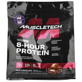 MuscleTech, 플래티넘 8-Hour Protein, 밀크 초콜릿 맛, 2.09kg(4.6lb)