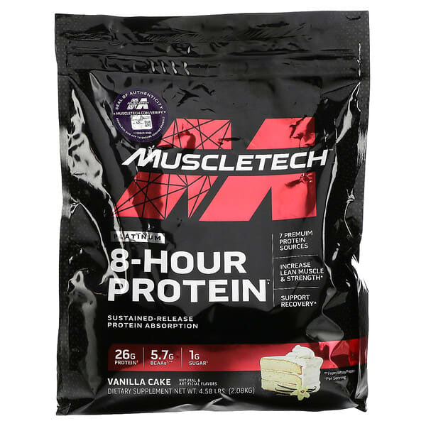 Muscletech, パフォーマンスシリーズ、Phase8（フェーズ8）、マルチフェーズ8時間放出プロテイン、バニラ、2.09kg（4.60ポンド）