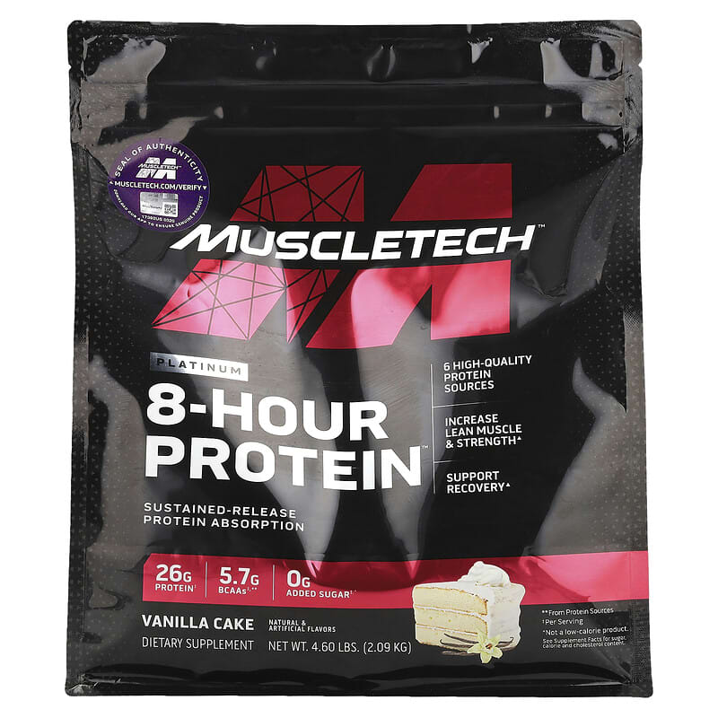 Platinum 8-Hour Protein™（プラチナ8時間プロテイン）、バニラ
