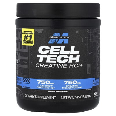 MuscleTech, Cell Tech™ Creatine HCL+, Unflavored, 7.45 oz (211 g)