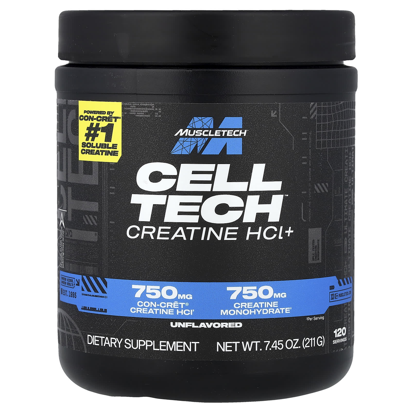 Cell Tech™（セルテック）クレアチン塩酸塩＋、プレーン、211g（7.45