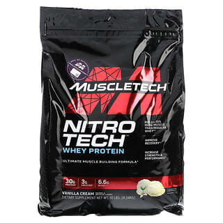 MuscleTech, Nitro Tech, Whey Protein, Vanilla, 10 lbs (4.54 kg)