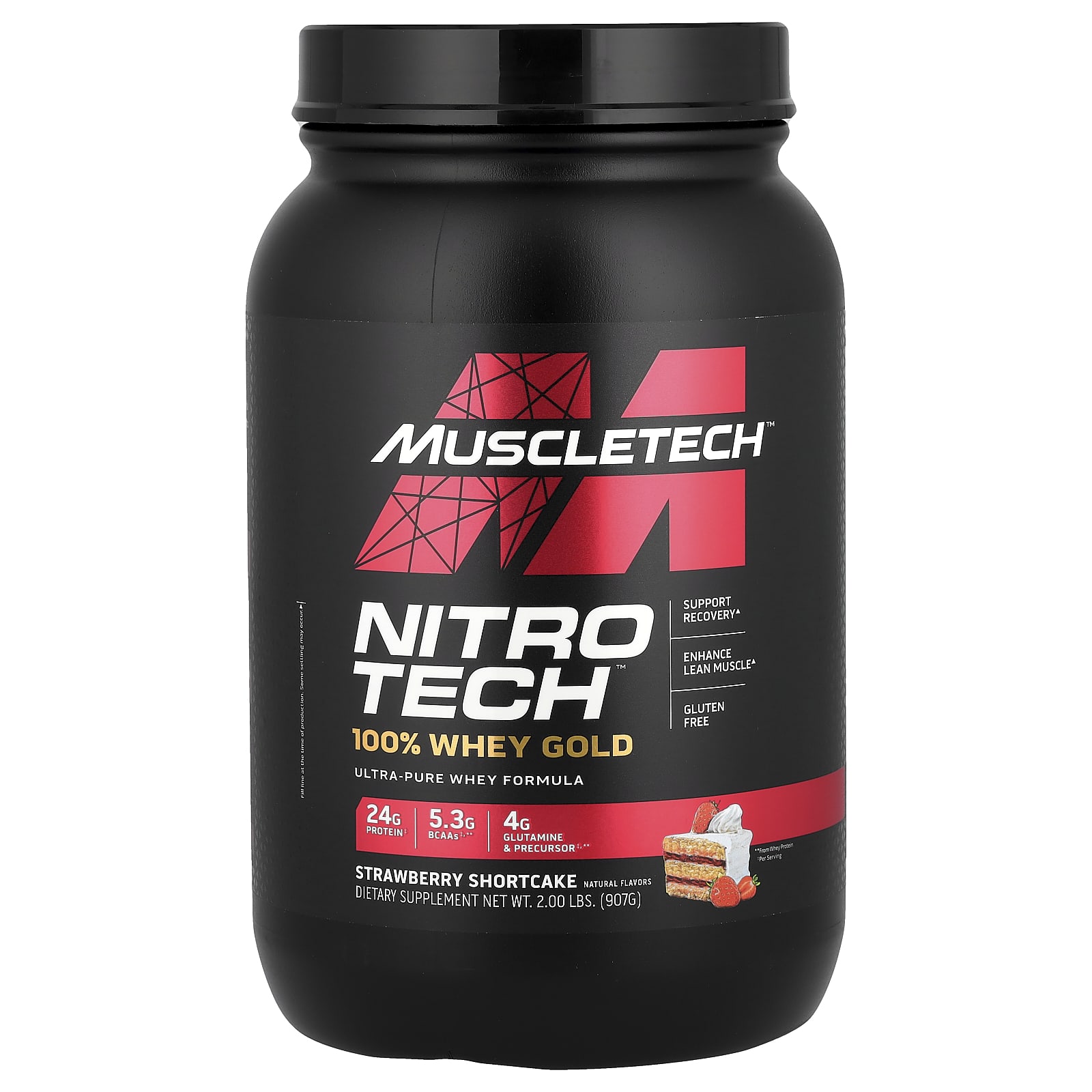 Nitro-Tech®（ニトロテック）100％ホエイゴールド、ストロベリー