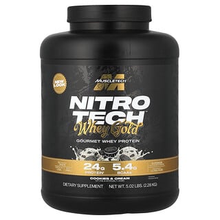 MuscleTech, Nitro-Tech™ 100% Whey Gold, 100% Molkenprotein, Cookies and Cream, 2,27 kg (5 lbs.)