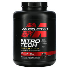 MuscleTech, Nitro Tech เวย์โกลด์ 100% รสดับเบิ้ลริชช็อกโกแลต ขนาด 5.03 ปอนด์ (2.28 กก.)