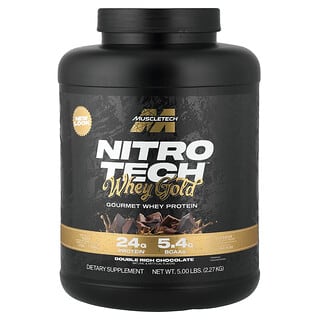 MuscleTech, Nitro Tech, 100% 유청 골드, 더블 리치 초콜릿, 2.27kg(5lbs)