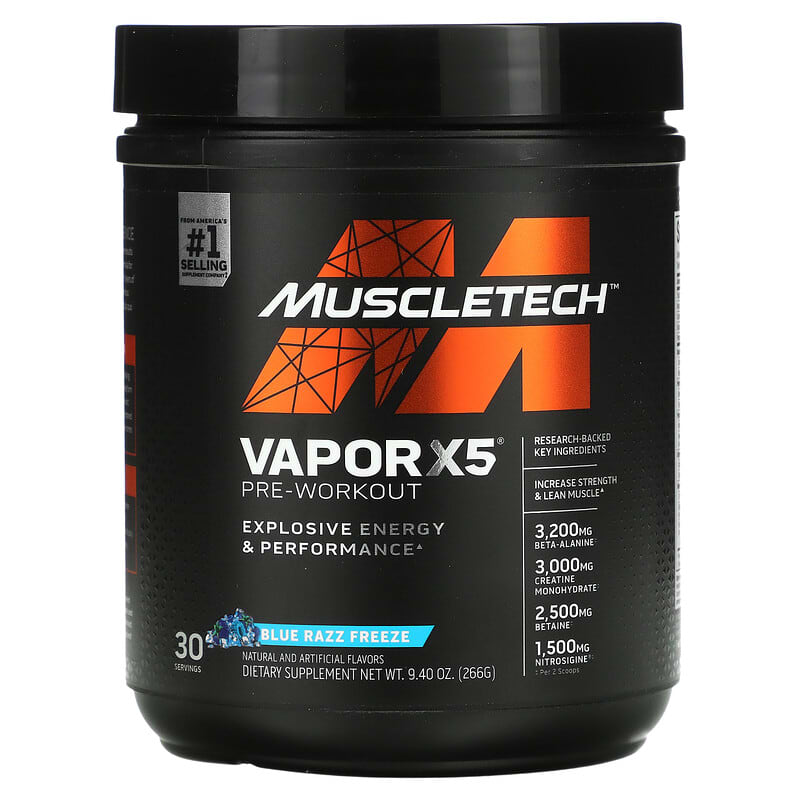 ニューパッケージMUSCLETECH VAPOR X5プレワークアウト