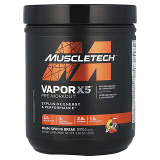 MuscleTech, VaporX5®, pre-workout, vacanze di primavera a Miami, 272 g