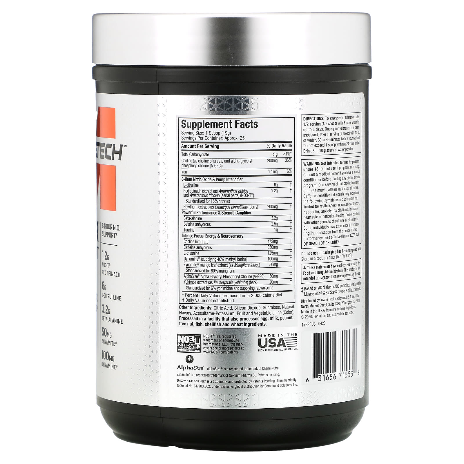 MuscleTech, MuscleTech, Shatter PreWorkout Elite, Glacier Berry, 1.01