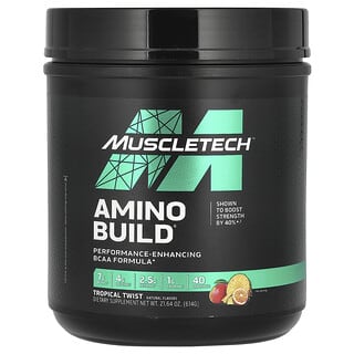 MuscleTech, Amino Build, со вкусом тропических фруктов, 614 г (21,64 унции)